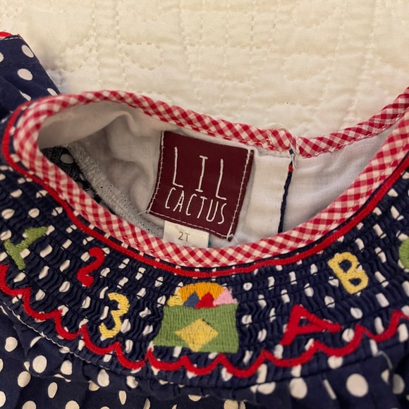 Lil Cactus Smocked  dress  School 123 ABC - Picture 3 of 6